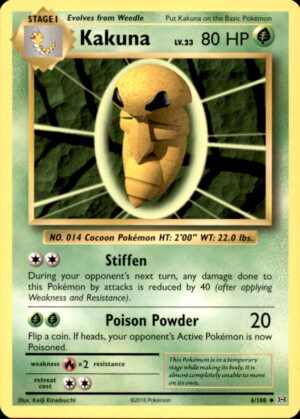 Pokemon Evolutions Kakuna 6/108 UNCOMMON LP