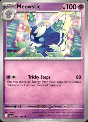 Pokemon Chaos Rising Meowstic 037/086 UNCOMMON NM
