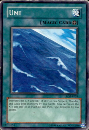 Yu-Gi-Oh The Legend of Blue Eyes White Dragon Umi LOB-E039 UNLIMITED COMMON HP