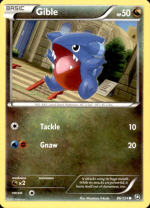 Pokemon Dragons Exalted Gible 86/124 COMMON LP