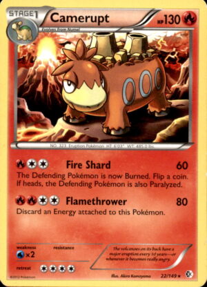 Pokemon Boundaries Crossed Camerupt 22/149 RARE LP