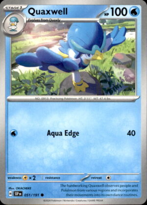 Pokemon Surging Sparks Quaxwell 051/191 COMMON NM