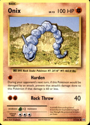 Pokemon Evolutions Onix 61/108 COMMON LP