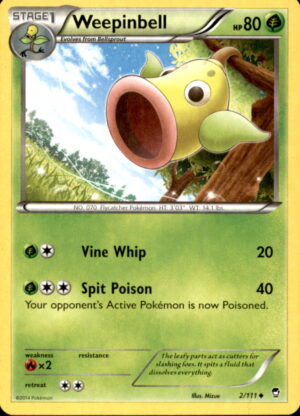 Pokemon Furious Fists Weepinbell 2/111 UNCOMMON LP