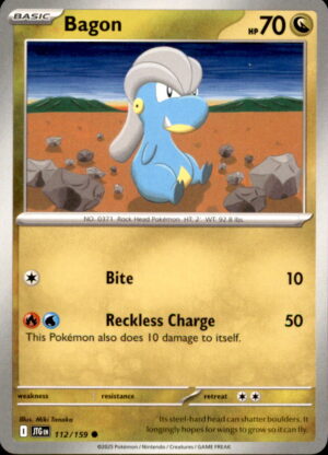 Pokemon Journey Together Bagon 112/159 COMMON NM