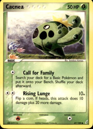 Pokemon Crystal Guardians Cacnea 47/100 COMMON LP