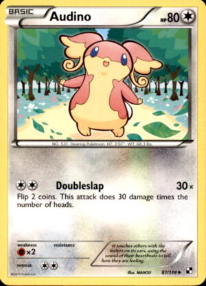 Pokemon Black & White Audino 87/114 UNCOMMON LP