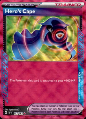 Pokemon Temporal Forces Hero's Cape 152/162 HOLO ACE SPEC RARE NM