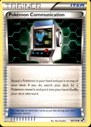 Pokemon Black & White Pokemon Communication 99/114 UNCOMMON LP