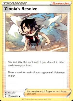 Pokemon Evolving Skies Zinnia's Resolve 164/203 UNCOMMON NM
