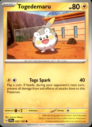 Pokemon Journey Together Togedemaru 050/159 COMMON NM