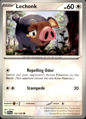 Pokemon Scarlet & Violet Lechonk 154/198 COMMON NM