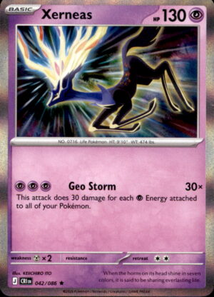 Pokemon Chaos Rising Xerneas 042/086 HOLO RARE NM