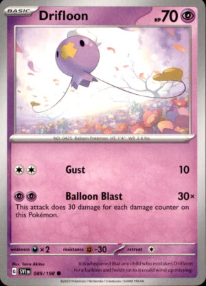 Pokemon Scarlet & Violet Drifloon 089/198 COMMON NM