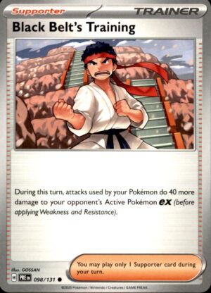 Pokemon Prismatic Evolutions Black Belt's Training 098/131 COMMON NM