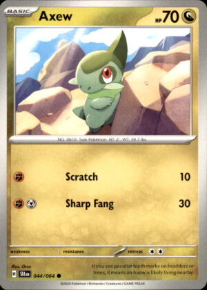 Pokemon Shrouded Fable Axew 044/064 COMMON NM