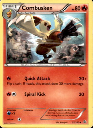 Pokemon Primal Clash Combusken 27/160 UNCOMMON MP