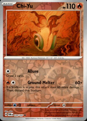 Pokemon Twilight Masquerade Chi-Yu 039/167 REVERSE HOLO UNCOMMON LP