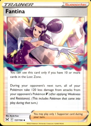 Pokemon Lost Origin Fantina 157/196 UNCOMMON NM
