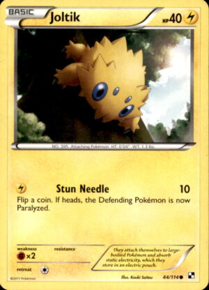 Pokemon Black & White Joltik 44/114 COMMON LP