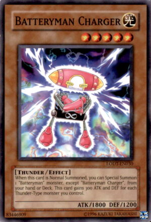 Yu-Gi-Oh Light of Destruction Batteryman Charger LODT-EN030 UNLIMITED COMMON MP