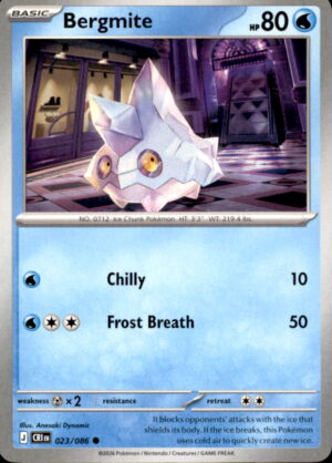 Pokemon Chaos Rising Bergmite 023/086 COMMON NM