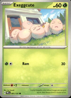 Pokemon Prismatic Evolutions Exeggcute 001/131 COMMON NM