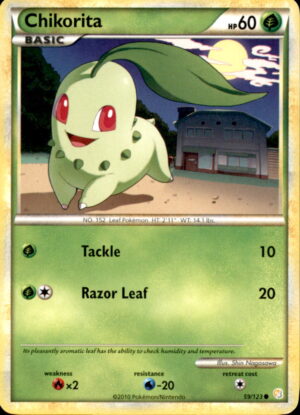 Pokemon HeartGold & SoulSilver Chikorita 59/123 COMMON LP