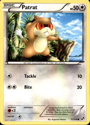 Pokemon Black & White Patrat 77/114 COMMON LP