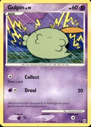 Pokemon Arceus Gulpin 66/99 COMMON LP