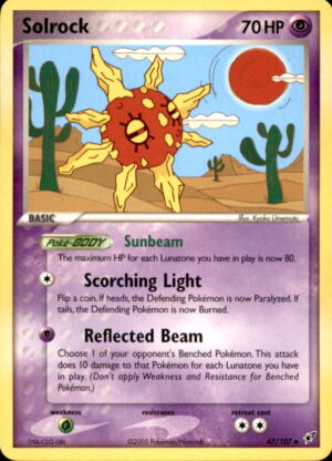 Pokemon Deoxys Solrock 47/107 UNCOMMON LP