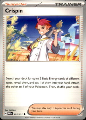 Pokemon Prismatic Evolutions Crispin 105/131 UNCOMMON NM