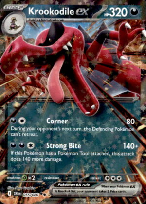 Pokemon Chaos Rising Krookodile ex 055/086 HOLO DOUBLE RARE NM