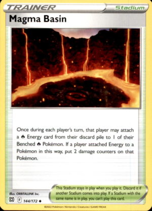 Pokemon Brilliant Stars Magma Basin 144/172 UNCOMMON NM