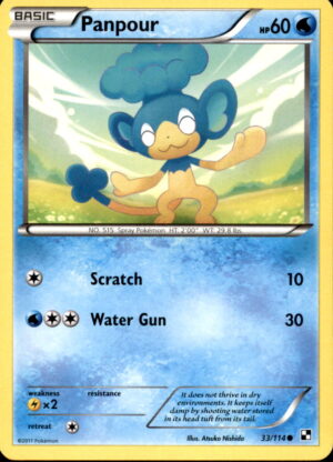 Pokemon Black & White Panpour 33/114 COMMON LP