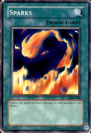 Yu-Gi-Oh The Legend of Blue Eyes White Dragon Sparks LOB-055 UNLIMITED COMMON HP