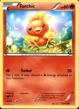 Pokemon Primal Clash Torchic 25/160 COMMON LP