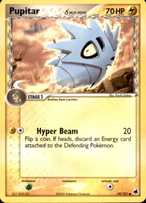 Pokemon Dragon Frontiers Pupitar 59/101 COMMON LP