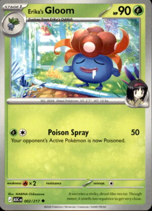 Pokemon Ascended Heroes Erika's Gloom 002/217 UNCOMMON NM