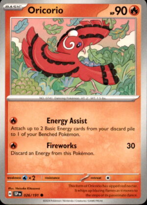 Pokemon Surging Sparks Oricorio 026/191 COMMON NM