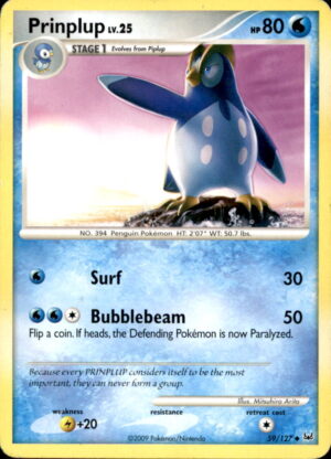 Pokemon Platinum Prinplup 59/127 UNCOMMON MP
