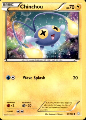 Pokemon Primal Clash Chinchou 57/160 COMMON LP
