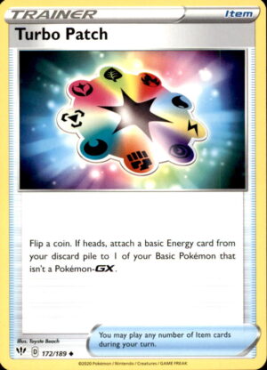 Pokemon Darkness Ablaze Turbo Patch 172/189 UNCOMMON NM