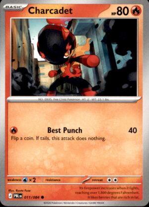 Pokemon Pitch Black Charcadet 011/084 COMMON NM