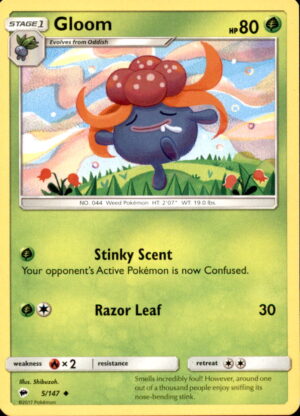 Pokemon Burning Shadows Gloom 5/147 UNCOMMON LP