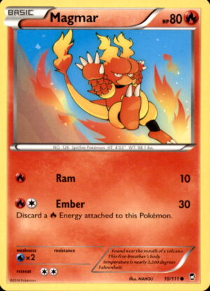 Pokemon Furious Fists Magmar 10/111 COMMON LP