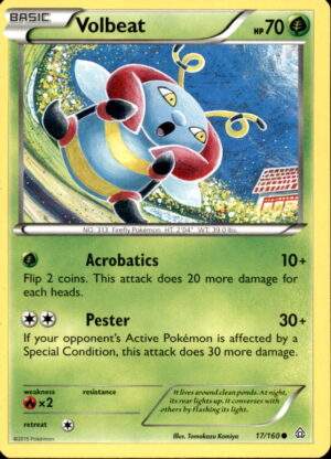 Pokemon Primal Clash Volbeat 17/160 COMMON LP