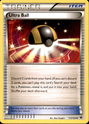 Pokemon Fates Collide Ultra Ball 113/124 UNCOMMON LP