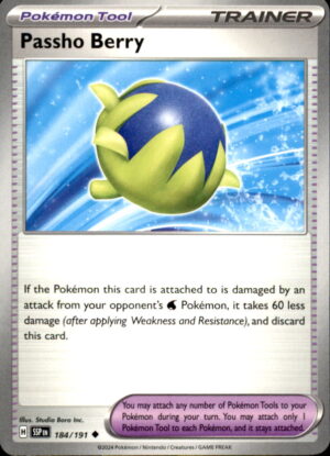 Pokemon Surging Sparks Passho Berry 184/191 UNCOMMON LP