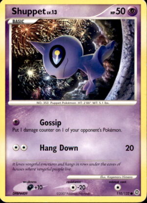 Pokemon Secret Wonders Shuppet 110/132 COMMON MP